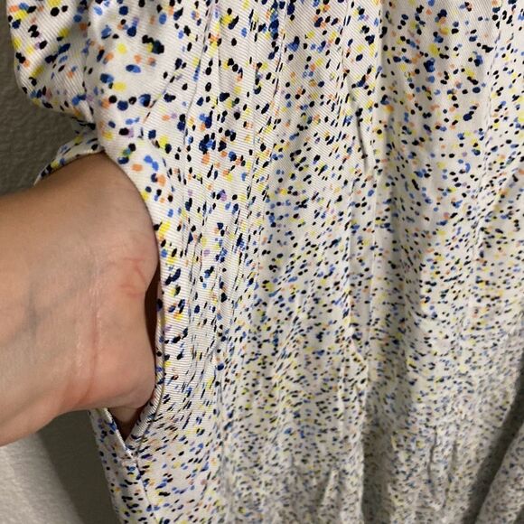 NWT- Amazon Essentials- midi off white micro confetti dress- Size XL - Picture 9 of 10